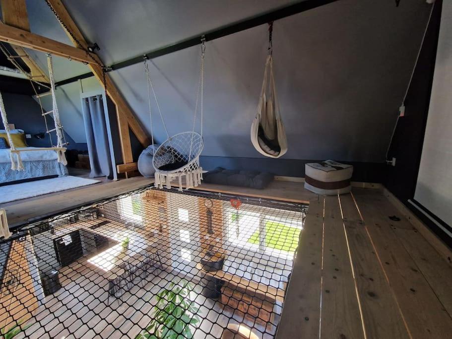 Chalet Industriel Avec Filet Et Spa Sorigny Eksteriør billede